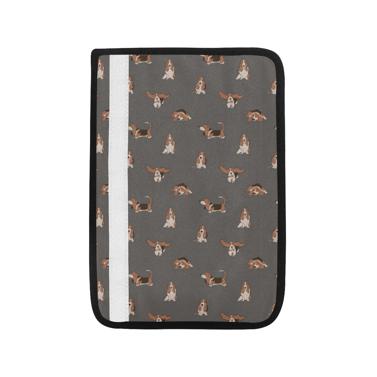 Basset Hound Pattern Print Design 03 Car Seat Belt Cover