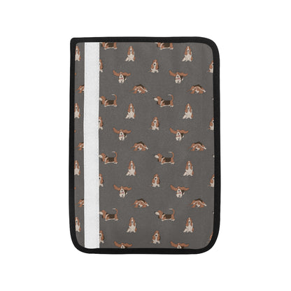 Basset Hound Pattern Print Design 03 Car Seat Belt Cover