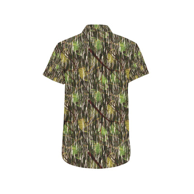 Camouflage Realtree Pattern Print Design 02 Men's Short Sleeve Button Up Shirt