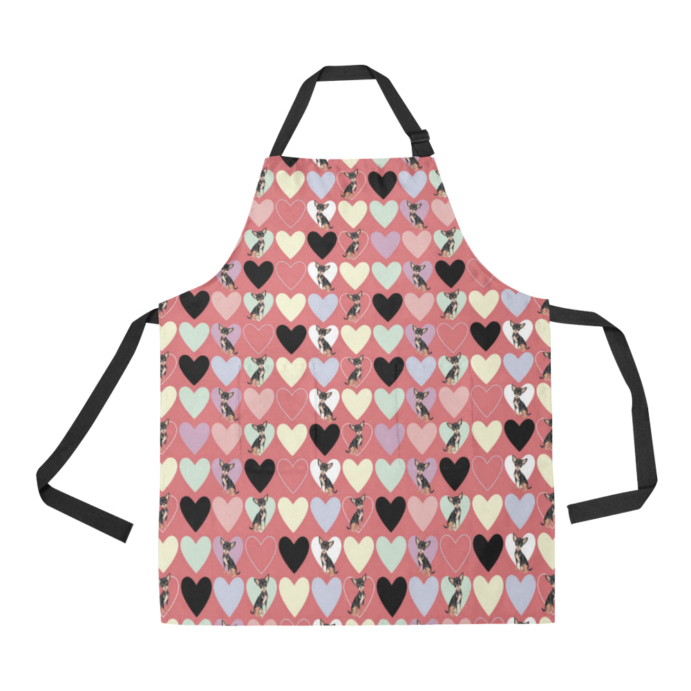 Chihuahua Pattern Print Design 01 Apron with Pocket