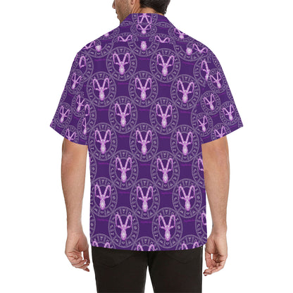 Capricorn Zodiac Pattern Print Design 04 Men's Hawaiian Shirt