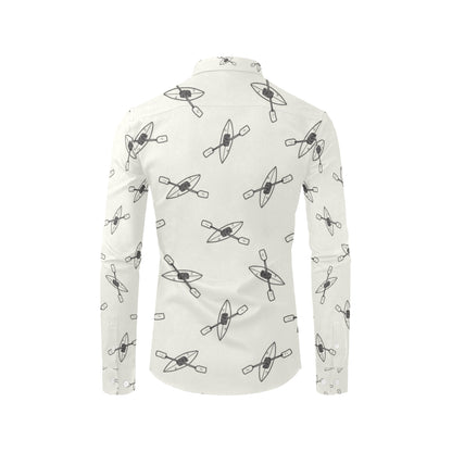 Kayak Pattern Print Design 01 Men's Long Sleeve Shirt