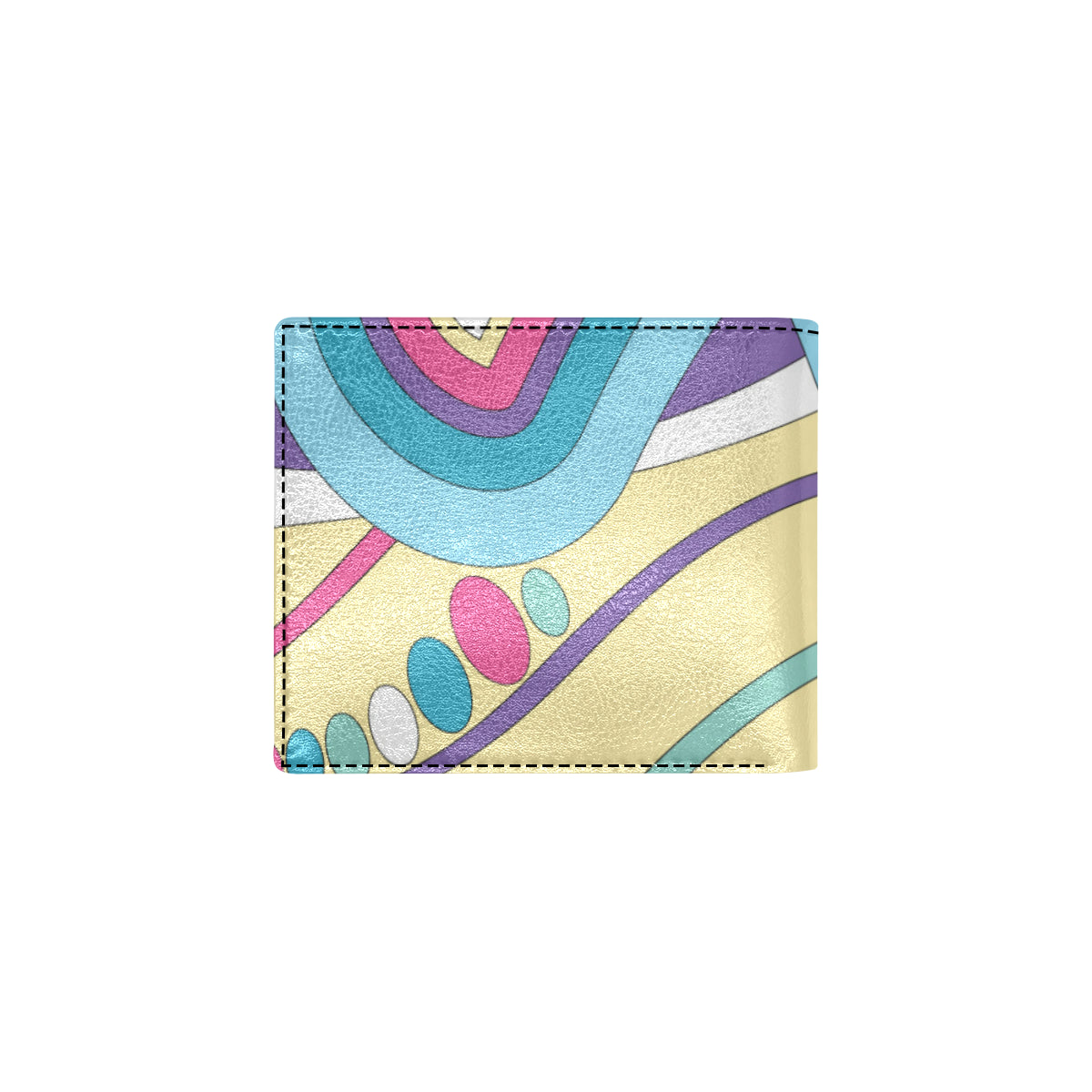 Funky Retro Pattern Print Design A01 Men's ID Card Wallet