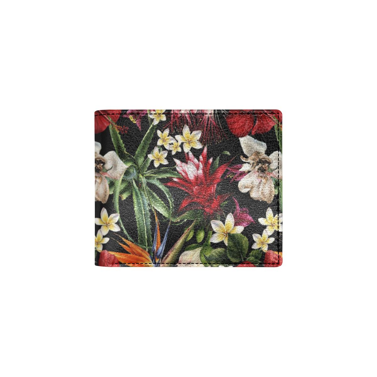 Summer Floral Pattern Print Design SF03 Men's ID Card Wallet