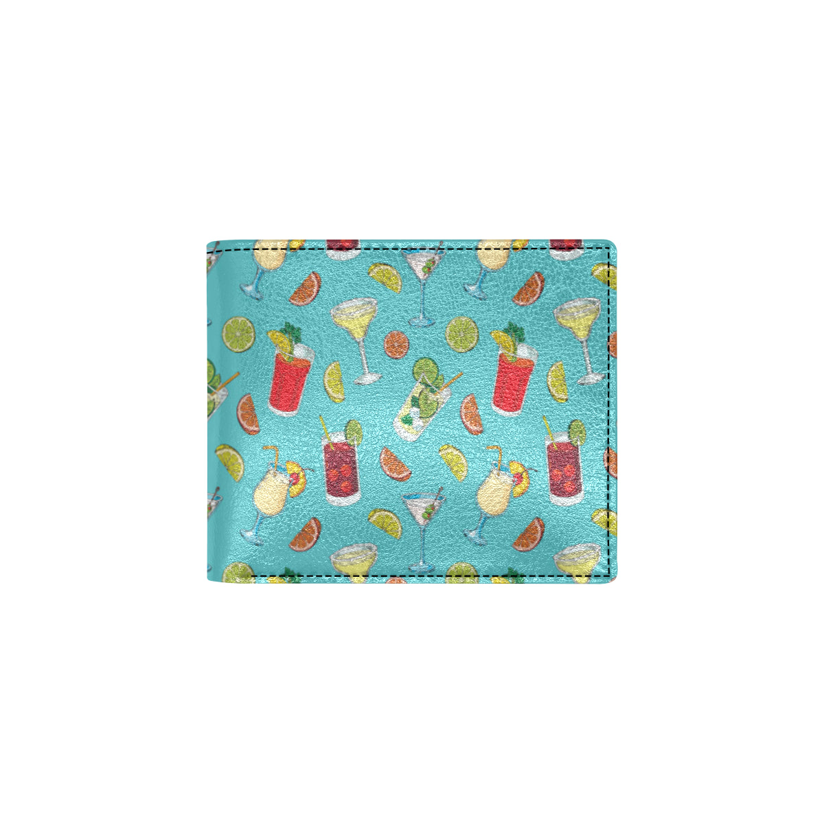 Cocktail Pattern Print Design 05 Men's ID Card Wallet