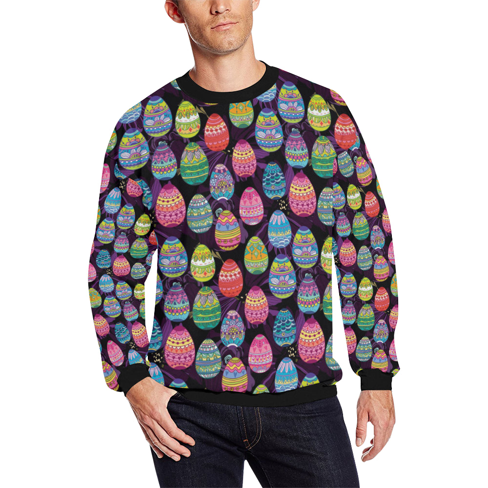 Easter Eggs Pattern Print Design RB08 Men Long Sleeve Sweatshirt