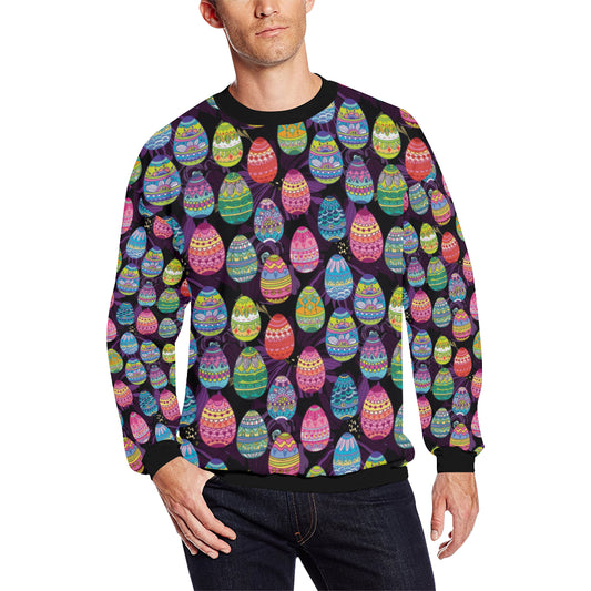 Easter Eggs Pattern Print Design RB08 Men Long Sleeve Sweatshirt