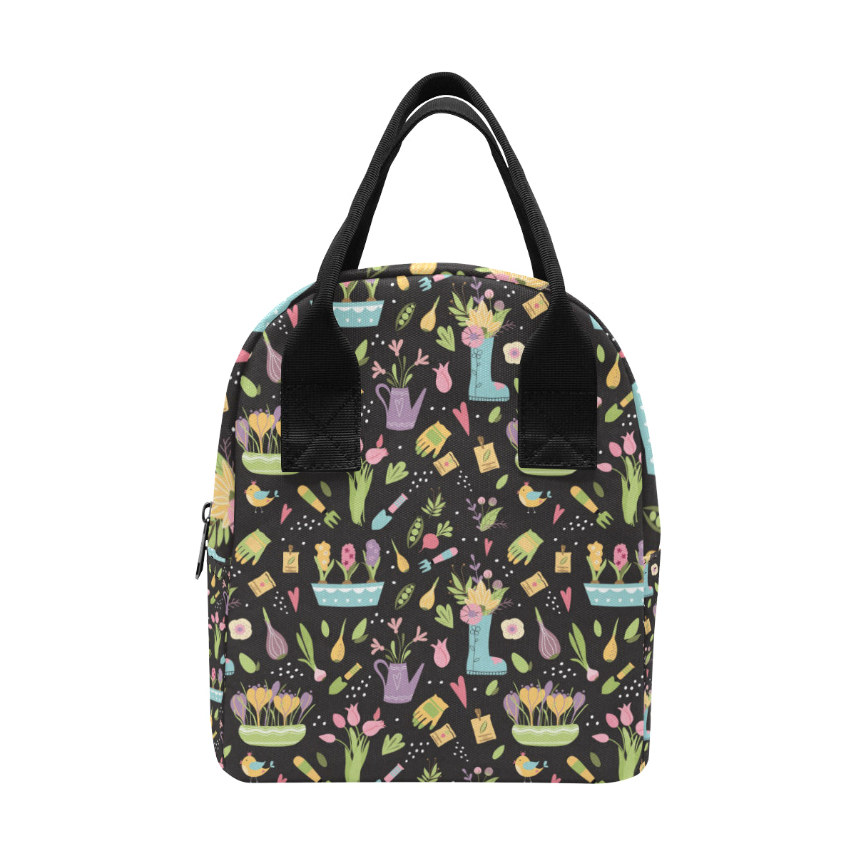 Gardening Pattern Print Design G03 Insulated Lunch Bag