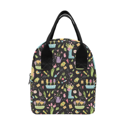 Gardening Pattern Print Design G03 Insulated Lunch Bag