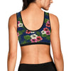 Hibiscus Pattern Print Design HB028 Sports Bra