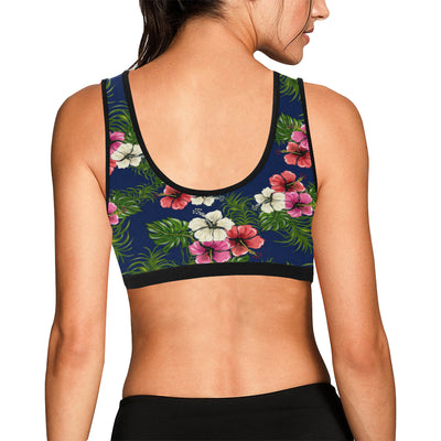 Hibiscus Pattern Print Design HB028 Sports Bra