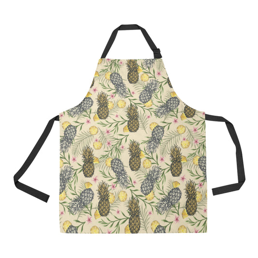 Pineapple Pattern Print Design PP012 Apron with Pocket