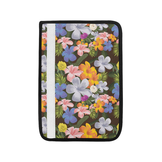 Plumeria Pattern Print Design PM03 Car Seat Belt Cover