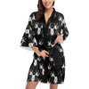 Moose Pattern Print Design 02 Women's Short Kimono