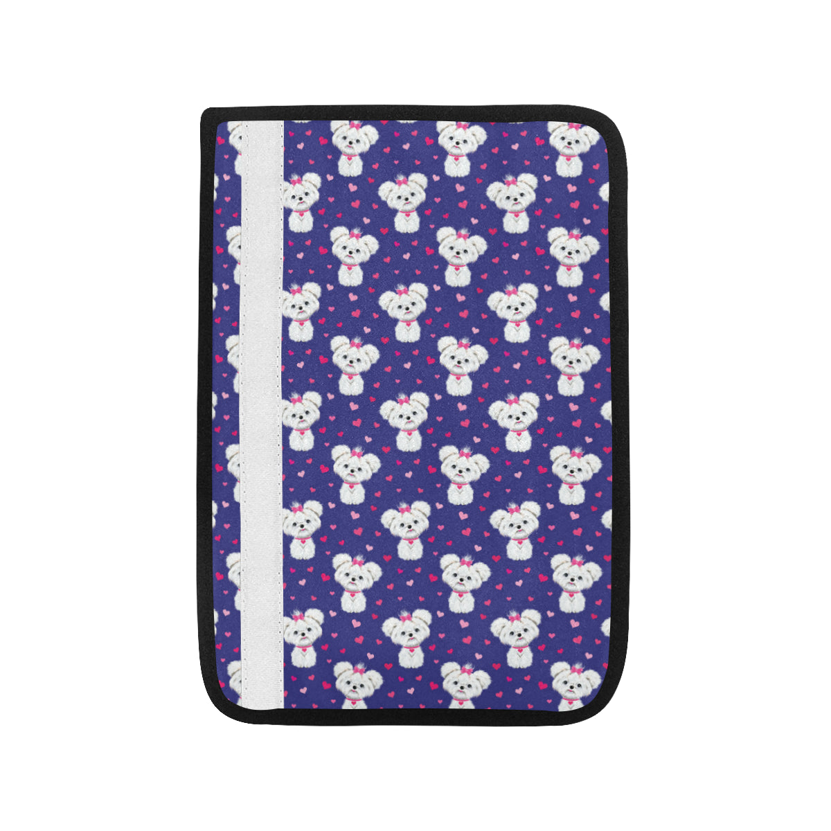Maltese Pattern Print Design 02 Car Seat Belt Cover