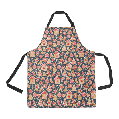 Gingerbread Pattern Print Design 03 Apron with Pocket