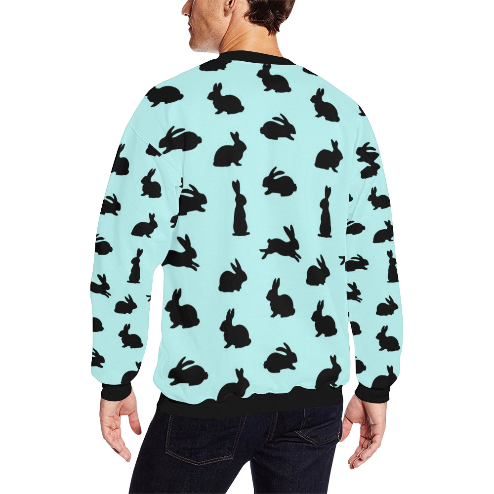 Rabbit Pattern Print Design RB010 Men Long Sleeve Sweatshirt