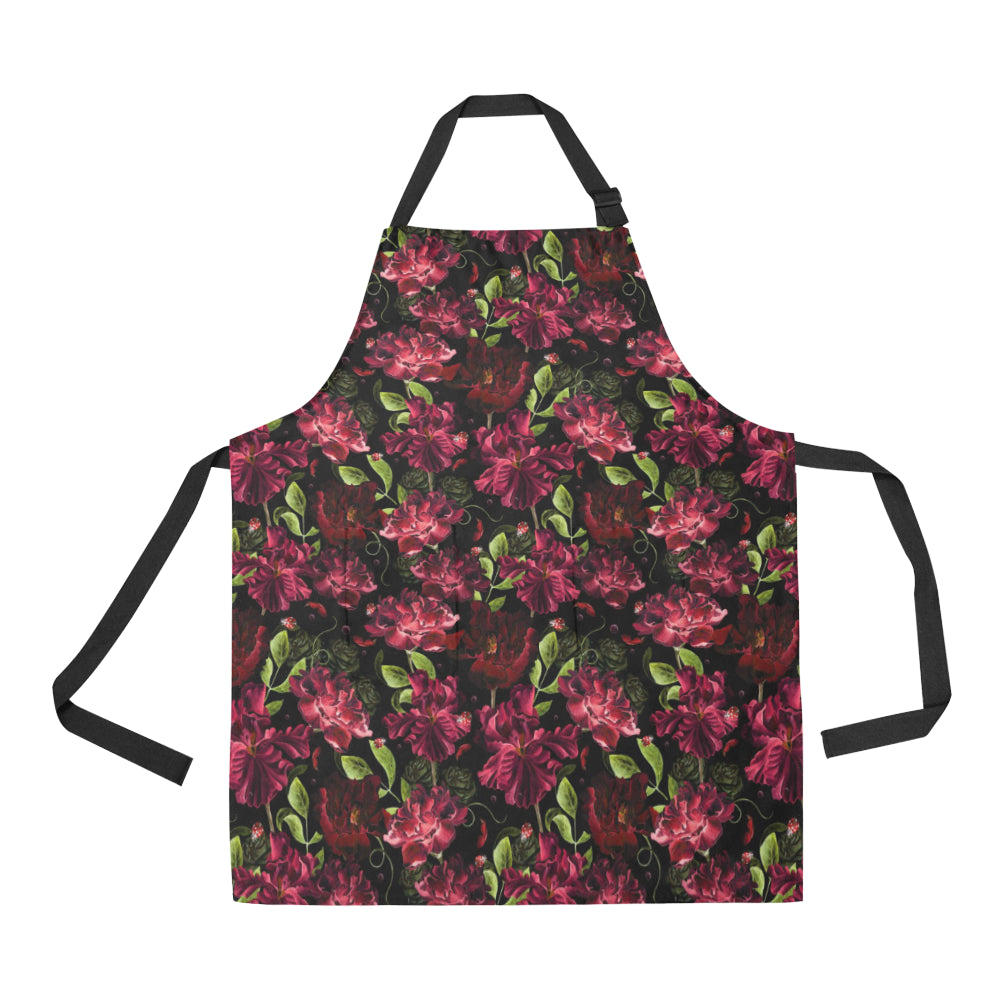 Iris Pattern Print Design IR03 Apron with Pocket