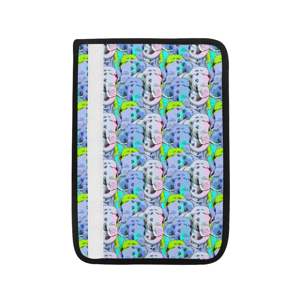 Elephant Art color Print Pattern Car Seat Belt Cover