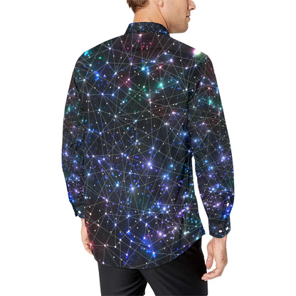 Cosmic Pattern Print Design 01 Men's Long Sleeve Shirt