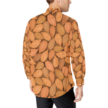 Almond Pattern Print Design 01 Men's Long Sleeve Shirt