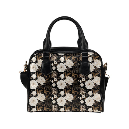 Peony Pattern Print Design A02 Shoulder Handbag