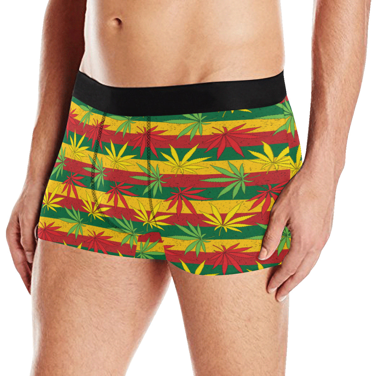Rasta Pattern Print Design A03 Men's Boxer Briefs