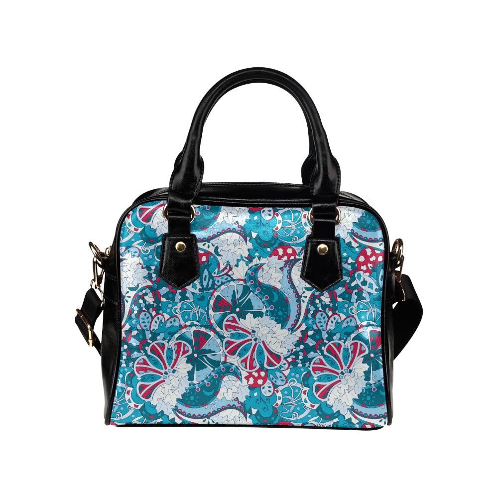 Funky Retro Pattern Print Design A05 Shoulder Handbag