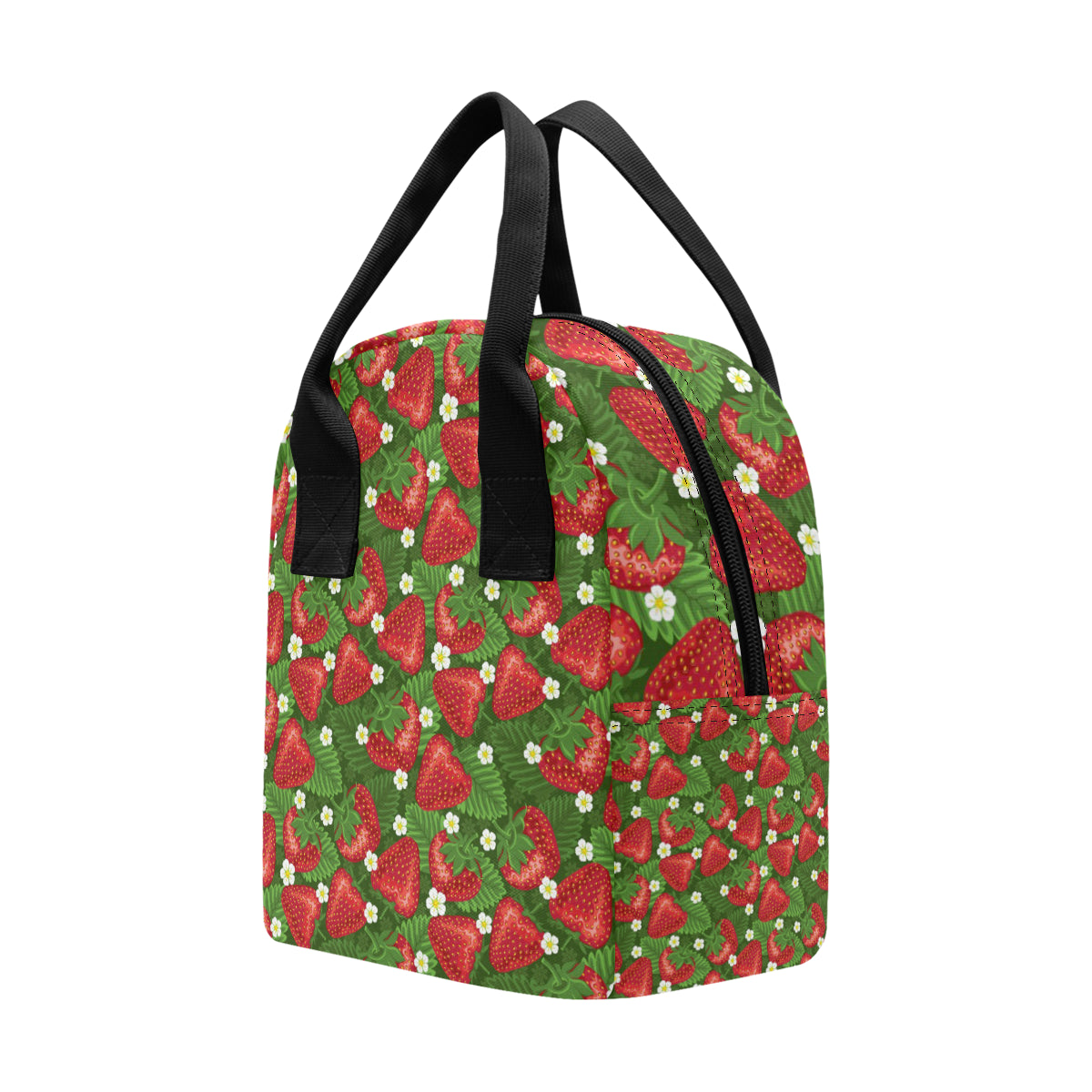 Strawberry Pattern Print Design SB05 Insulated Lunch Bag
