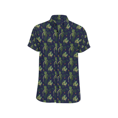Boa Pattern Print Design 02 Men's Short Sleeve Button Up Shirt