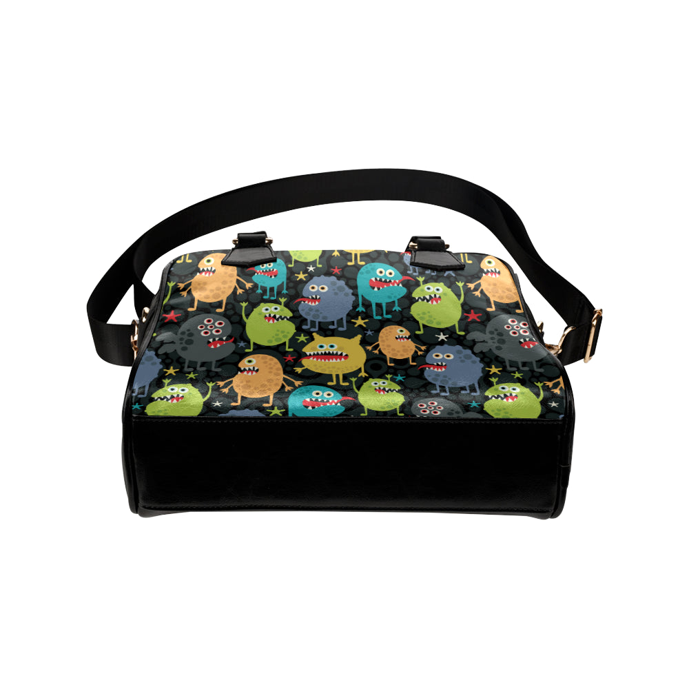 Monster Pattern Print Design 01 Shoulder Handbag