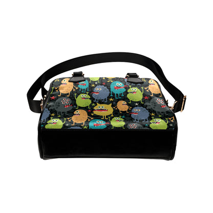 Monster Pattern Print Design 01 Shoulder Handbag