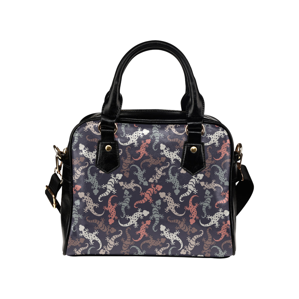 Gecko Pattern Print Design 02 Shoulder Handbag