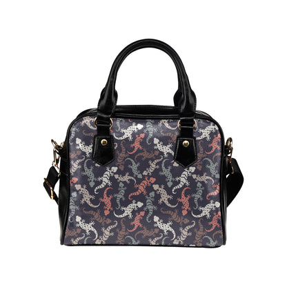 Gecko Pattern Print Design 02 Shoulder Handbag