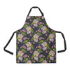 lotus Embroidered Pattern Print Design LO06 Apron with Pocket