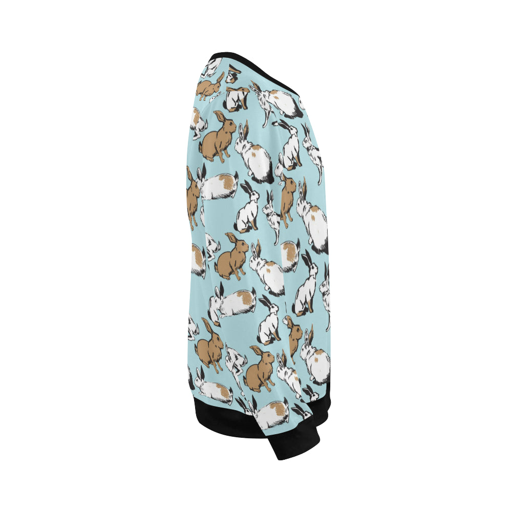 Rabbit Pattern Print Design RB018 Men Long Sleeve Sweatshirt