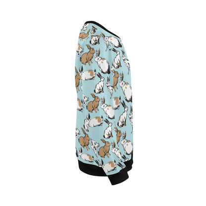 Rabbit Pattern Print Design RB018 Men Long Sleeve Sweatshirt