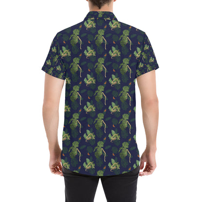 Boa Pattern Print Design 02 Men's Short Sleeve Button Up Shirt