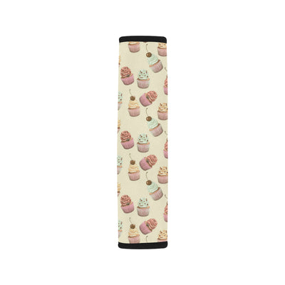 Cupcake Pattern Print Design 04 Car Seat Belt Cover