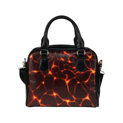 Lava Pattern Print Design 02 Shoulder Handbag