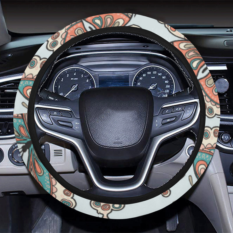 Butterfly Pattern Steering Wheel Cover with Elastic Edge