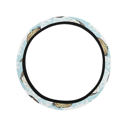 Coconut Pattern Print Design CN01 Steering Wheel Cover with Elastic Edge