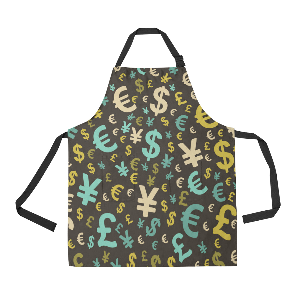 Money Pattern Print Design 01 Apron with Pocket