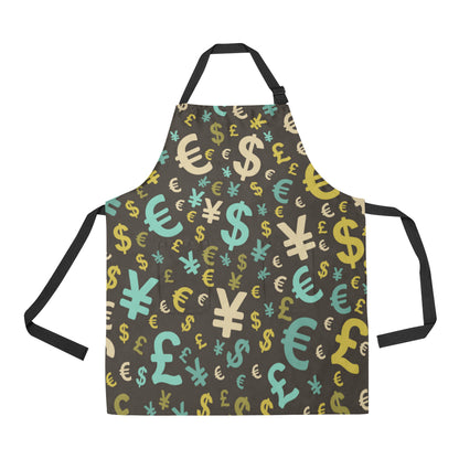 Money Pattern Print Design 01 Apron with Pocket
