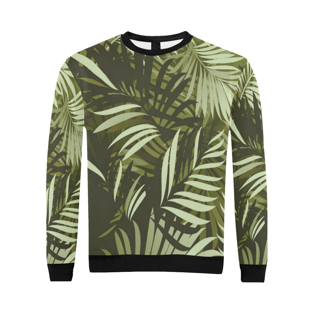 Palm Leaves Pattern Print Design PL05 Men Long Sleeve Sweatshirt