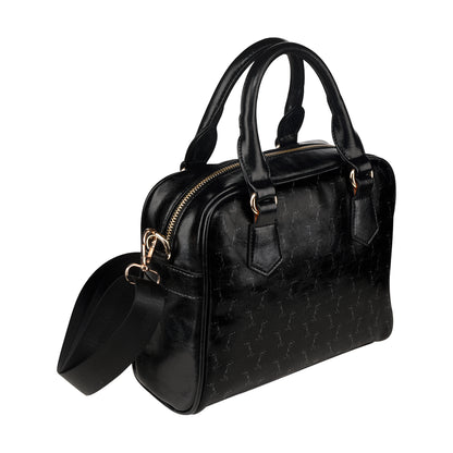 Black Cat Pattern Print Design 03 Shoulder Handbag