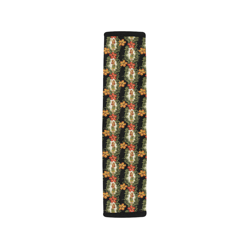 Hawaiian Flower Hula Hibiscus Print Car Seat Belt Cover