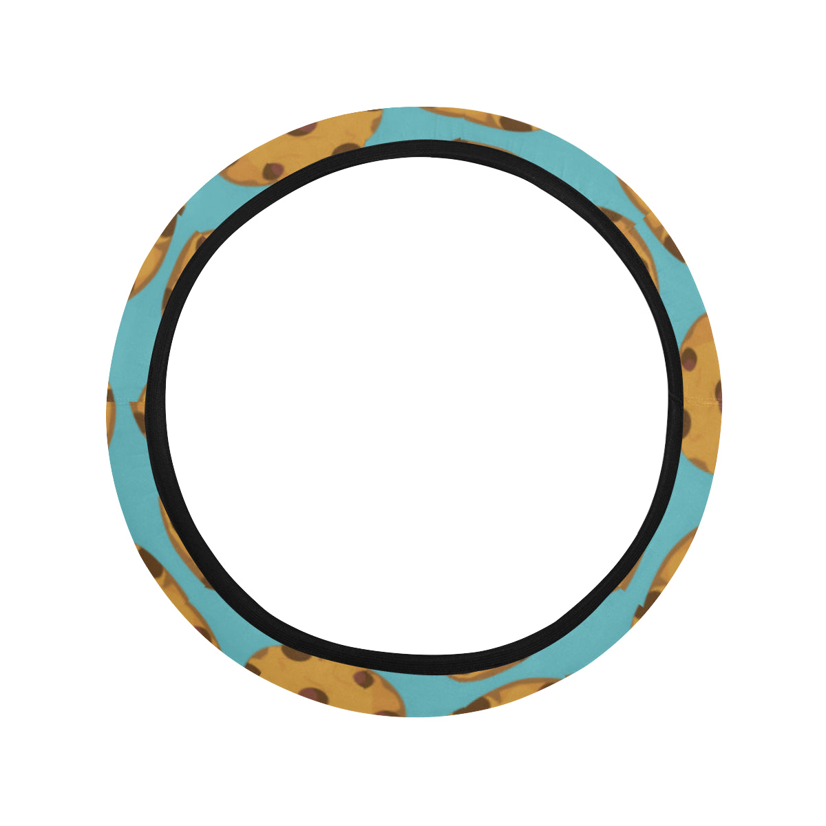 Cookie Pattern Print Design 01 Steering Wheel Cover with Elastic Edge