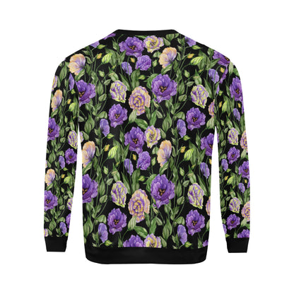 Lisianthus Pattern Print Design LT02 Men Long Sleeve Sweatshirt