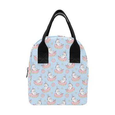 Donut Unicorn Pattern Print Design DN014 Insulated Lunch Bag